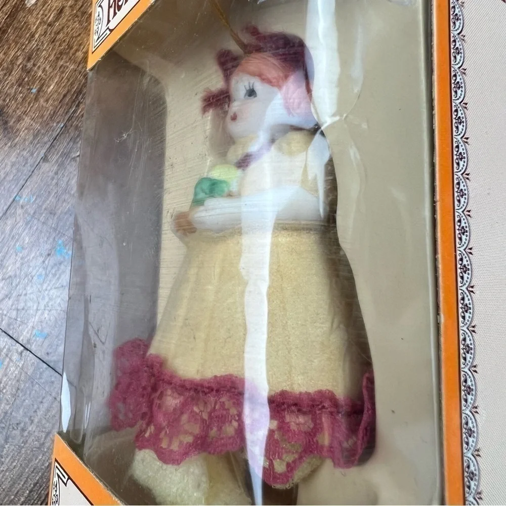 Jasco L'il Chimers Heirloom Doll Porcelain Bell Christmas Ornament #382 With Box